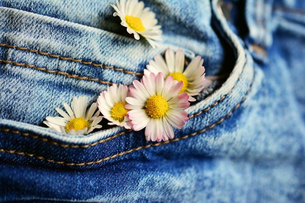 Gänseblümchen Hose Jeanshose