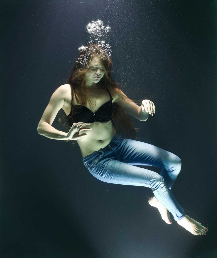 Jeanshose Unterwasser Frau