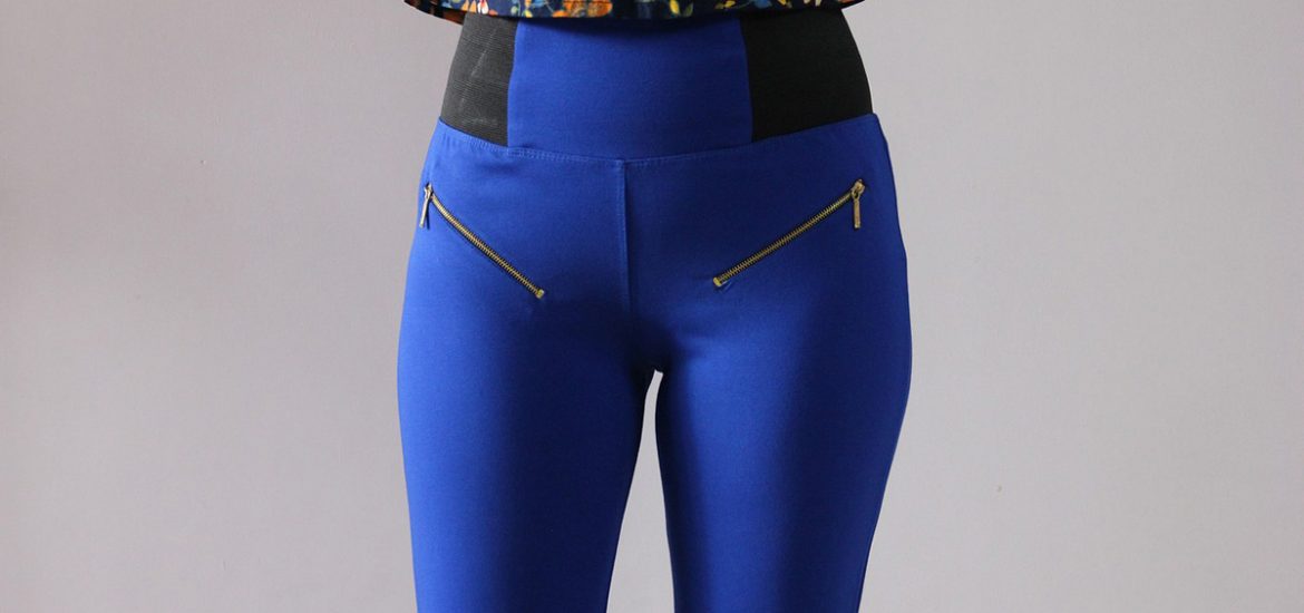 jeggings blau reißverschluss jeanshose