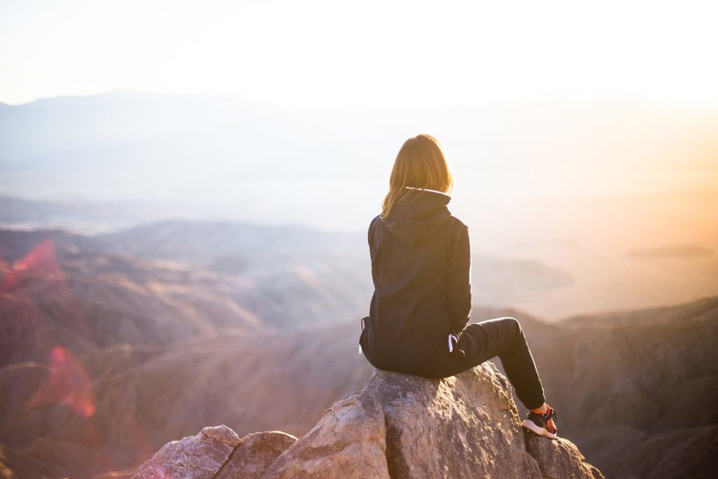 wandern berge hoodie frau