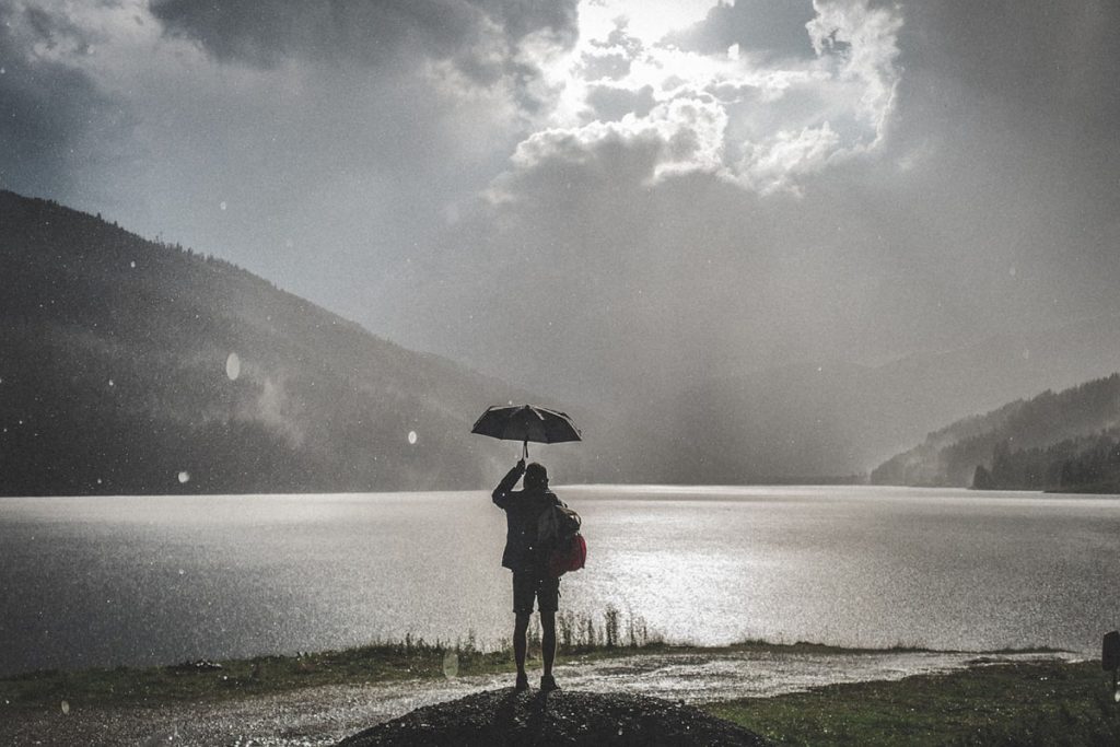 regen regenschirm shorts wandern