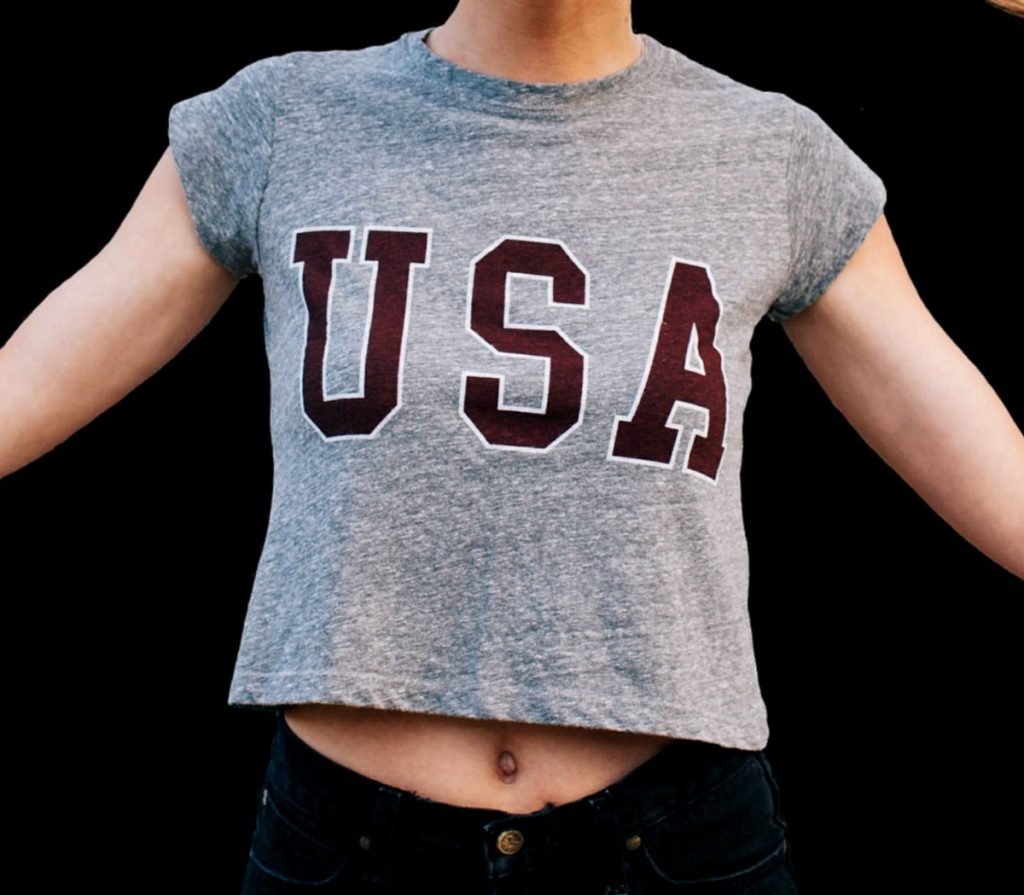 usa shirt statement jeanshose